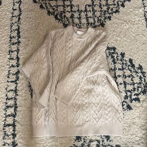 Aritzia Beige Cable Knit Sweater